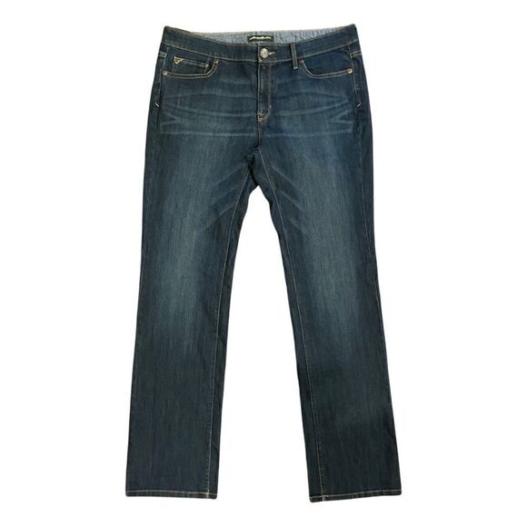 Eddie Bauer Dark Wash Straight leg Jean size 12/31 NWOT - Picture 4 of 15